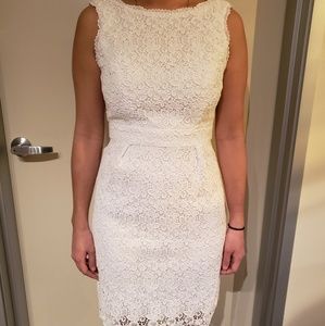 Shoshanna white lace dress